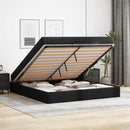 Sengeramme med madras Andet 2 pcs Sort PVC