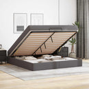 Sengeramme med madras Andet 2 pcs Grå PVC