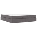 Sengeramme med madras Andet 2 pcs Grå PVC