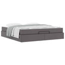 Sengeramme med madras Andet 2 pcs Grå PVC