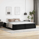 Sengeramme med madras med madras 2 pcs Sort PVC