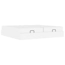 Sengeramme med madras med madras 2 pcs Hvid PVC