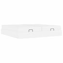 Sengeramme med madras med madras 2 pcs Hvid PVC