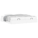Sengeramme med madras med madras 2 pcs Hvid PVC