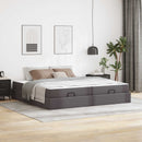Sengeramme med madras med madras 2 pcs Grå PVC