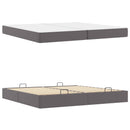 Sengeramme med madras med madras 2 pcs Grå PVC