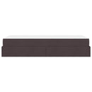 Sengeramme med madras 2 pcs Gyldenbrun Stof