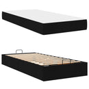 Sengeramme med madras 2 pcs Sort Stof