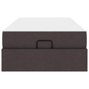 Sengeramme med madras 2 pcs Gyldenbrun Stof