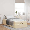 Sengeramme med madras 2 pcs Creme Stof