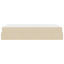 Sengeramme med madras 2 pcs Creme Stof