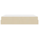 Sengeramme med madras 2 pcs Creme Stof