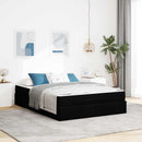Sengeramme med madras 2 pcs Sort Stof