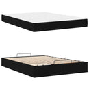 Sengeramme med madras 2 pcs Sort Stof