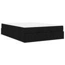 Sengeramme med madras 2 pcs Sort Stof