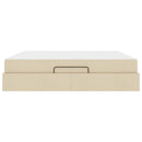 Sengeramme med madras 2 pcs Creme Stof