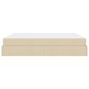 Sengeramme med madras 2 pcs Creme Stof