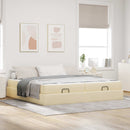 Sengeramme med madras 2 stk. Creme Stof