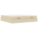 Sengeramme med madras 2 stk. Creme Stof