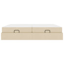 Sengeramme med madras 2 stk. Creme Stof