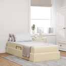 Seng med opbevaring og madras Creme 90 x 190 cm Polyester