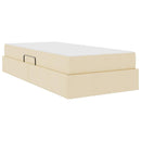 Seng med opbevaring og madras Creme 100 x 200 cm Polyester