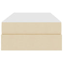 Seng med opbevaring og madras Creme 100 x 200 cm Polyester