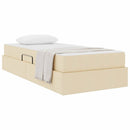 Seng med opbevaring og madras Creme 100 x 200 cm Polyester