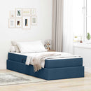 Seng med opbevaring og madras Blå 100 x 200 cm Polyester