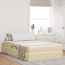 Seng med opbevaring og madras Creme 120 x 190 cm Polyester