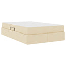 Seng med opbevaring og madras Creme 120 x 190 cm Polyester