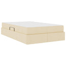 Seng med opbevaring og madras Creme 120 x 190 cm Polyester