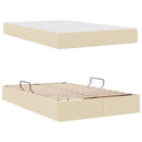 Seng med opbevaring og madras Creme 120 x 190 cm Polyester