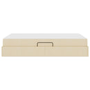 Seng med opbevaring og madras Creme 120 x 190 cm Polyester