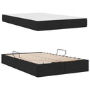 Seng med opbevaring og madras Sort 120 x 200 cm Polyester