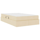 Seng med opbevaring og madras Creme 120 x 200 cm Polyester