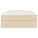 Seng med opbevaring og madras Creme 120 x 200 cm Polyester