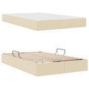 Seng med opbevaring og madras Creme 120 x 200 cm Polyester