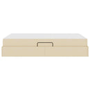 Seng med opbevaring og madras Creme 120 x 200 cm Polyester