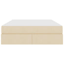 Seng med opbevaring og madras Creme 140 x 190 cm Polyester
