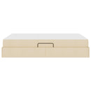 Seng med opbevaring og madras Creme 140 x 190 cm Polyester