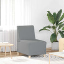 Modulsofa enhed uden arme 2 pcs Lysegrå 55 x 74 x 82 cm Stof