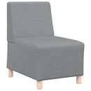 Modulsofa enhed uden arme 2 pcs Lysegrå 55 x 74 x 82 cm Stof