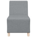 Modulsofa enhed uden arme 2 pcs Lysegrå 55 x 74 x 82 cm Stof
