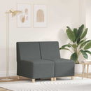 Modulsofa enhed uden arme 2 pcs Mørkegrå 55 x 74 x 82 cm Stof