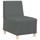 Modulsofa enhed uden arme 2 pcs Mørkegrå 55 x 74 x 82 cm Stof
