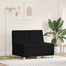Modulsofa enhed uden arme 2 pcs Sort 55 x 74 x 82 cm Stof