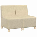 Modulsofa enhed uden arme 2 pcs Creme 55 x 74 x 82 cm Stof