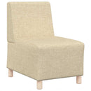 Modulsofa enhed uden arme 2 pcs Creme 55 x 74 x 82 cm Stof