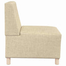 Modulsofa enhed uden arme 2 pcs Creme 55 x 74 x 82 cm Stof